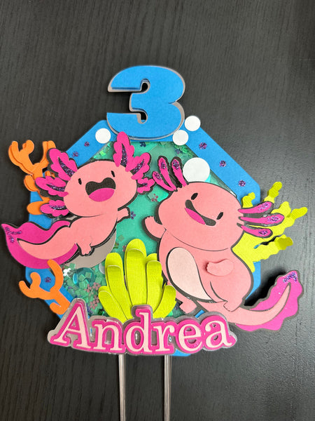 Water / Bubbles Theme Cake Topper Shaker Layered SVG Pack with Bonus  Axolotl — The Useless Crafter