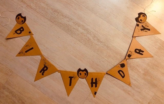 Bendy Inspired   Happy Birthday Banner, Happy Birthday Sign, Customized (Fan Made)