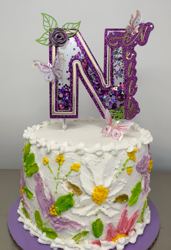 Alphabet initials for cake toppers,Shaker and layered, 3D letter cake topper, Personalized.