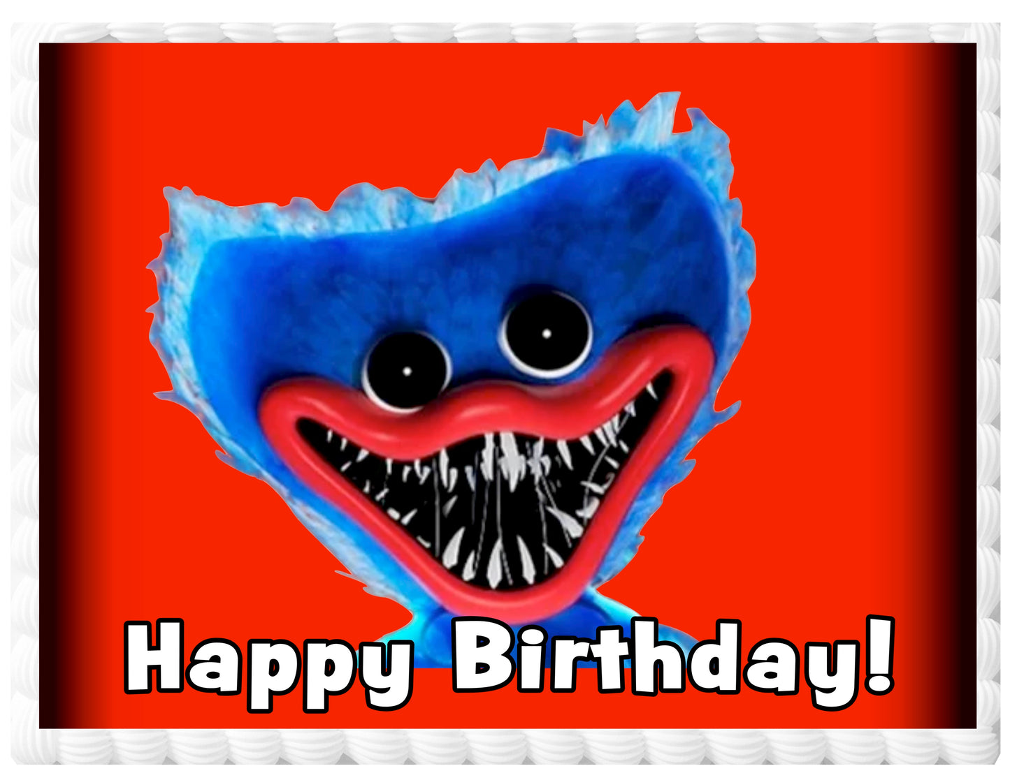 Huggy W inspired Cake topper, edible image, personalized your birthday cake, Frosting Sheet (Fan Made)