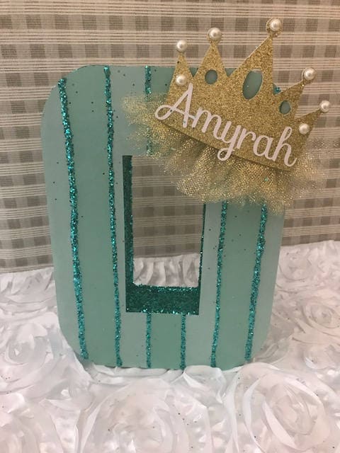 Customizable  Princess Glitter  Letter