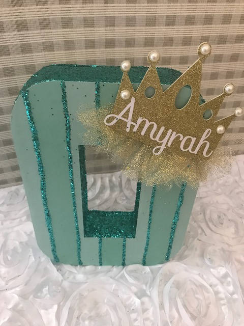 Customizable  Princess Glitter  Letter