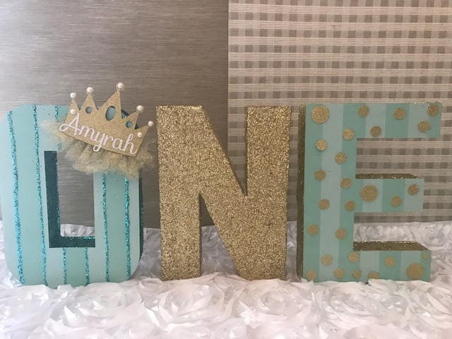 Customizable  Princess Glitter  Letter