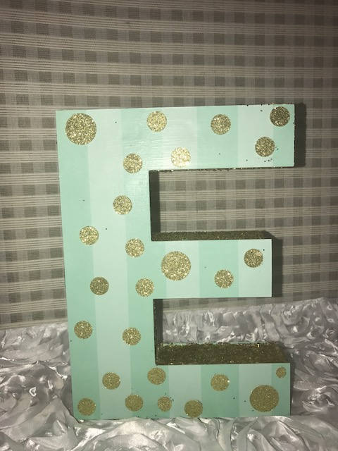 Customizable Glitter and painted  Letter