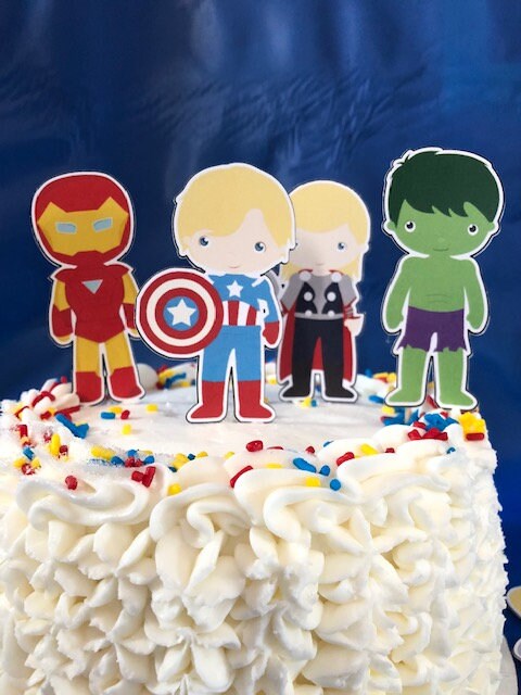 Printable Avengers Cake Topperavengers Birthday Party Cake - Etsy Israel