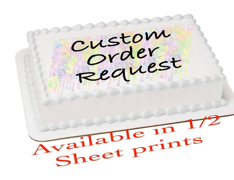 Custom Edible Photo Cake Pictures on Frosting Paper. Cupcakes