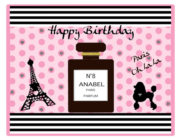 Paris Theme Cake or Cupcake edible topper.  Personalized your cake, cake Edible Images, Frosting Sheet. Your theme party here