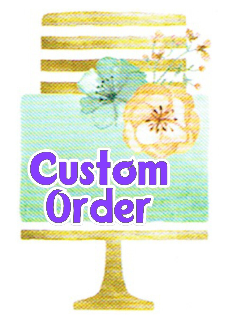 Edible Cake Topper for Customer order, 1/4 sheet Sugar paper