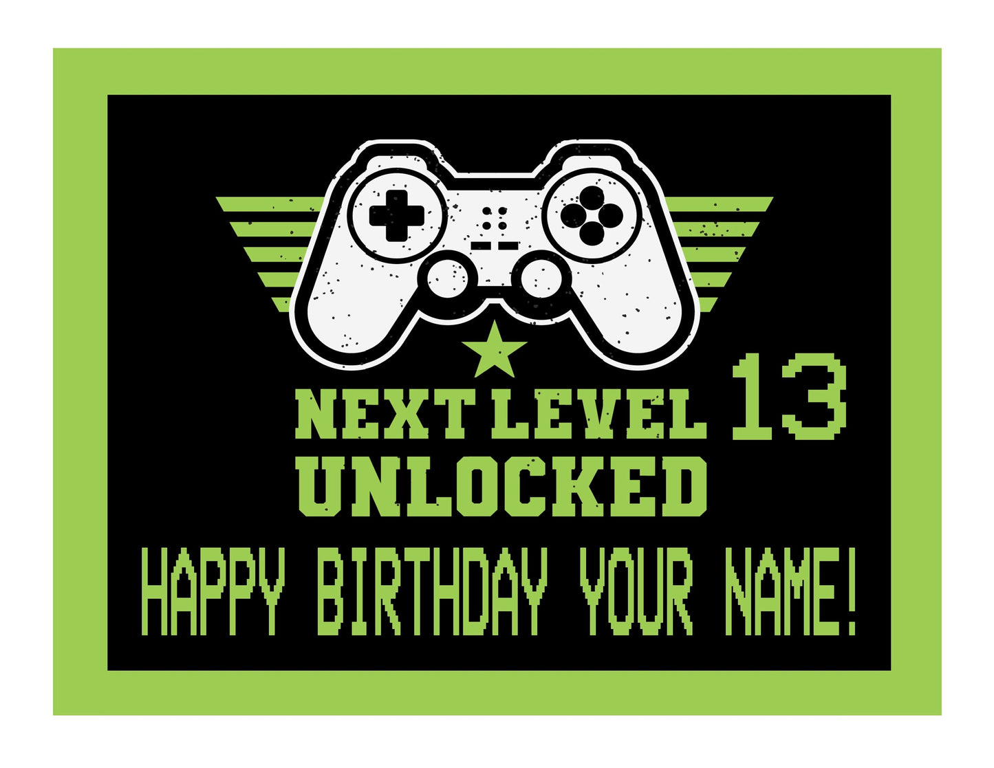 Video Game Edible cake topper, Gamer.  Next Level unlocked!