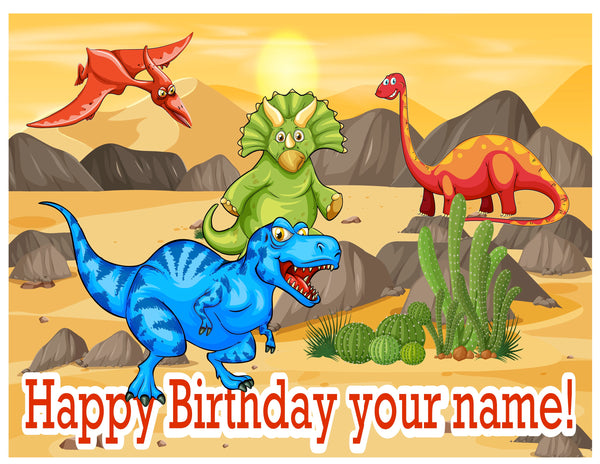 Dinosaurs Edible Cake Topper, T-Rex, Kids love it!