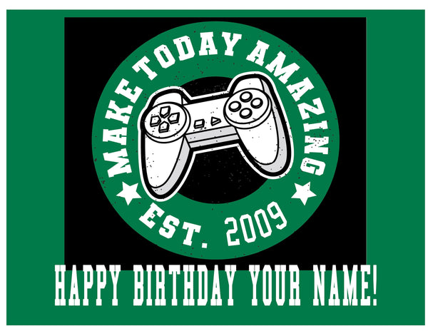 Video Game Edible cake topper, Gamer.  Make your Day Amazing. Boys Love it!